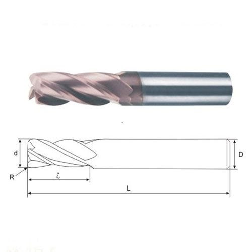 畦田达 QTD 高硬R角铣刀 4F