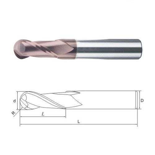 畦田达 QTD 高硬球头铣刀 2F